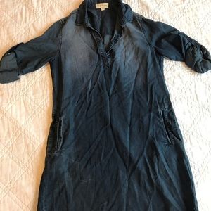 Anthropology Cloth and stone chambray dress Small